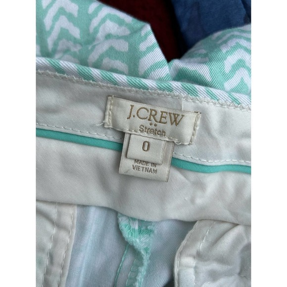 J Crew Mint Green‎ Chevron Print Flat Front Short 0 - Picture 5 of 6